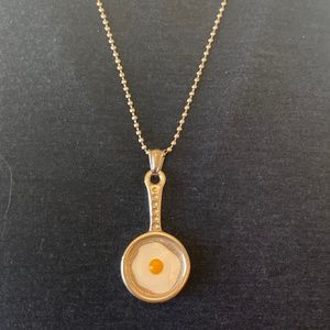 Custom Egg in Frying Pan Necklace